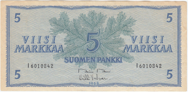 5 Markkaa 1963 I-sarjaa, Valvanne!