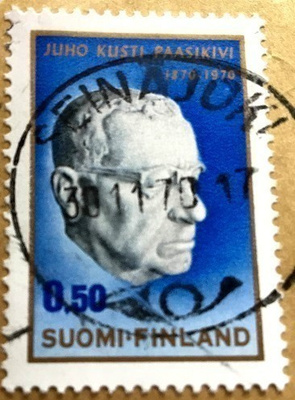 30.11.1970 leimattu Presidentti Juho K Paasikivi postimerkk
