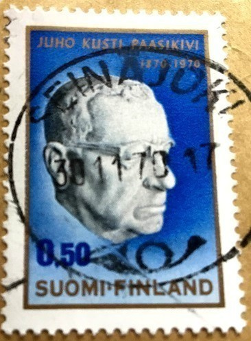 30.11.1970 leimattu Presidentti Juho K Paasikivi postimerkk