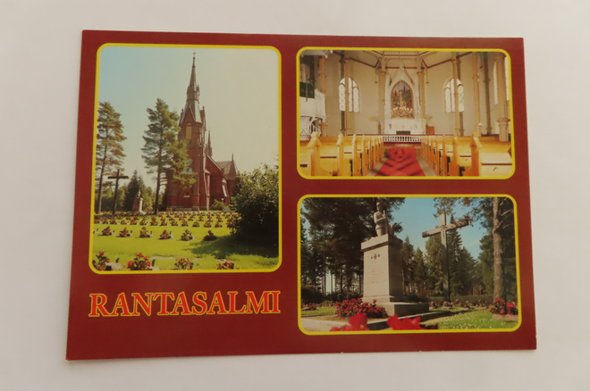 Rantasalmen kirkko, monikuva (PR-kortti)