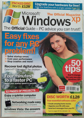 Windows XP The Official Magazine tietokonelehti ja CD-levy