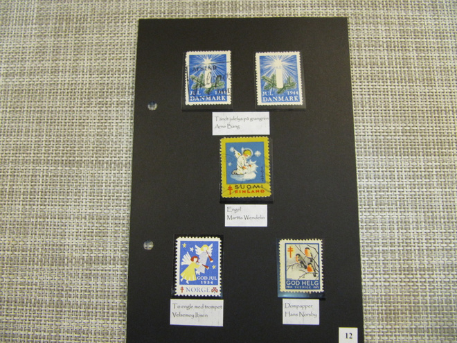 Joulumerkkejä 5 kpl.1944-1954.