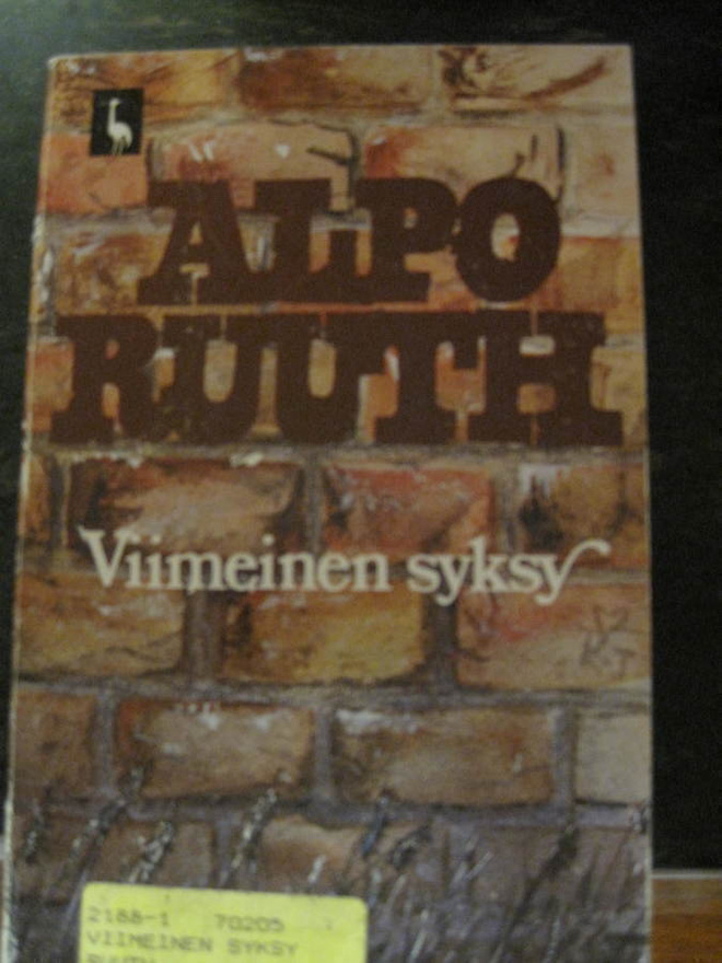 Alpo Ruuth: Viimeinen syksy