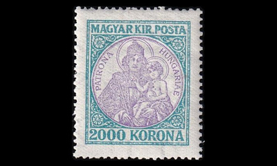 Unkari 377 ** Patrona Hungariae 2000 Kr (1923)