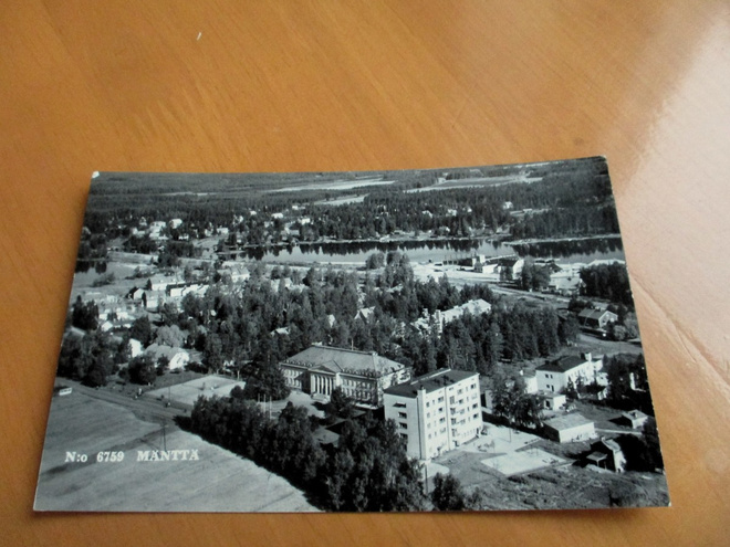 Mänttä - 1954 sekalentopostite  Englantiin