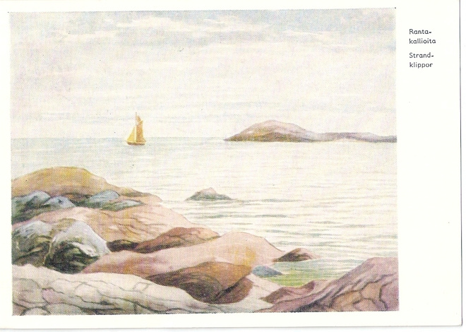 H Ullberg: Rantakallioita - Strandklippor purjevene