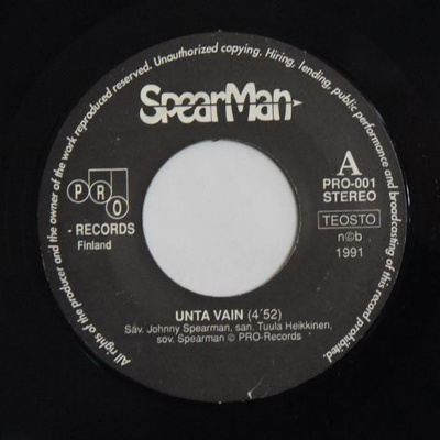 Single: Spearman - Unta vain / Tuleen