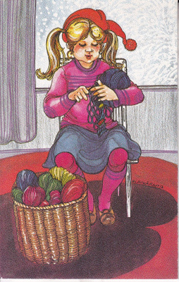 Marjaliisa Pitkäranta, Tyttö virkkaa . e310