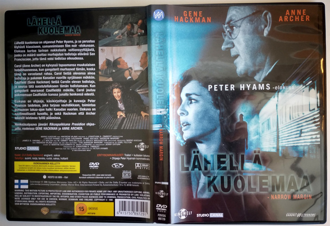 Narrow Margin - Lähellä Kuolemaa 1990 DVD