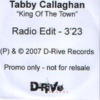 Tabby Callaghan • King Of The Town PROMO CDr-Single - pikkukuva 2