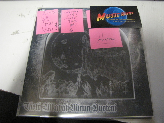 HORNA / OUROBOROS 7'' SPLIT 1.PAINOS JENKKI 2003 UUSI