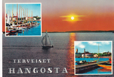 Hanko , Hangö sommitelmakortti väri b502