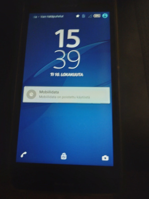 Toimiva Musta Sony XPERIA M4 Aqua älypuhelin