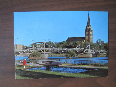 Pori Kokemäenjoen silta ja Keski-Porin kirkko1970-luku