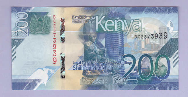 Kenia 200 Shillings v.2019 UNC P-New Desing