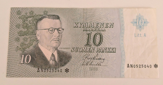 10 Markkaa 1963 Litt. A tähti AN0525040