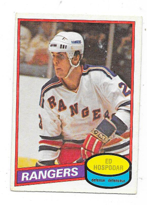1980-81 OPC #366 Ed Hospodar , New York Rangers RC