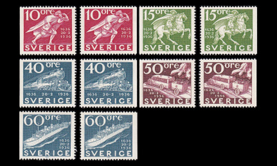 Ruotsi 765-9D ** Postimerkkinäyttely Stockholmia (1972)
