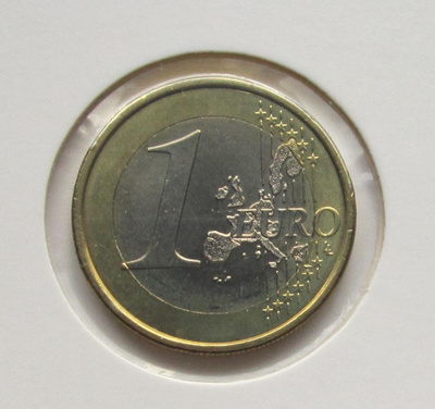 Portugal 1,00 € 2008 -Väärä kartta (UNC)