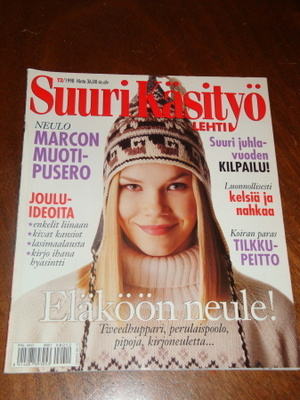 SUURI KÄSITYÖ -LEHTI  12 /1998 PERULAISPOOLO, KIRJONEULETTA