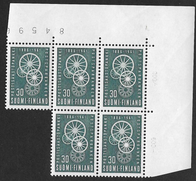 Postipankki 75v 1961 (LAPE 5x534) ** ryhmä