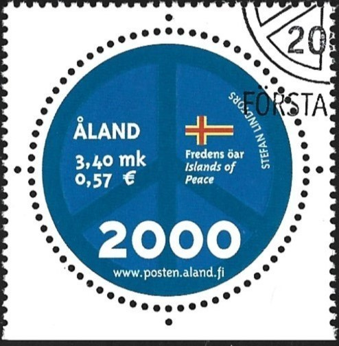 Åland 2000  ÅBL 4  Millenium 3,40 mk EP leima LaPe 166