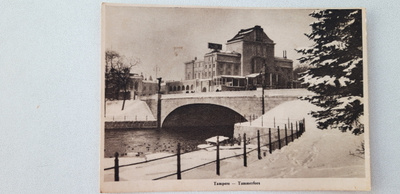 Tampere, vanha Hämeensilta kortti kulkematon1930 luku ?