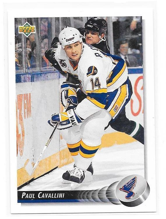 1992-93 Upper Deck #212 Paul Cavallini St Louis Blues