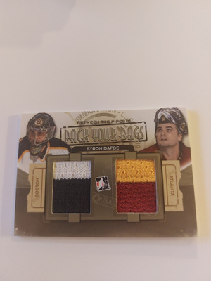 13-14 BTP Pack Your Bags Jerseys Gold #PYB15 Byron Dafoe /10