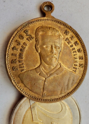 VANHA Mitali Naparetkeilijä Fritjof Nansen Fram Laiva 1896
