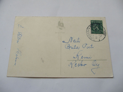 1947 Pekanpää kortti Kemiin