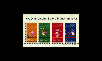 Saksa 734-7BL8 ** Münchenin kesäolympialaiset (1972)