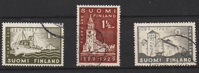 1929 Turku 700v merkkisarja leimattuna