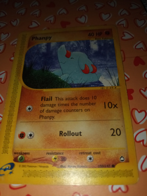 Pokemon Phanpy #100 Aquapolis non holo common card