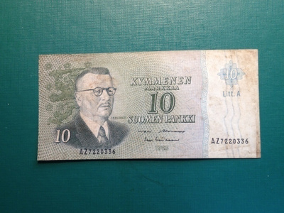 SUOMI 10mk.1963 Litt.A    Vesileima II . Kl :Hyvä  katso ..