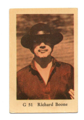 Purkkakuva G n:o 51 RICHARD BOONE Purukumikuva