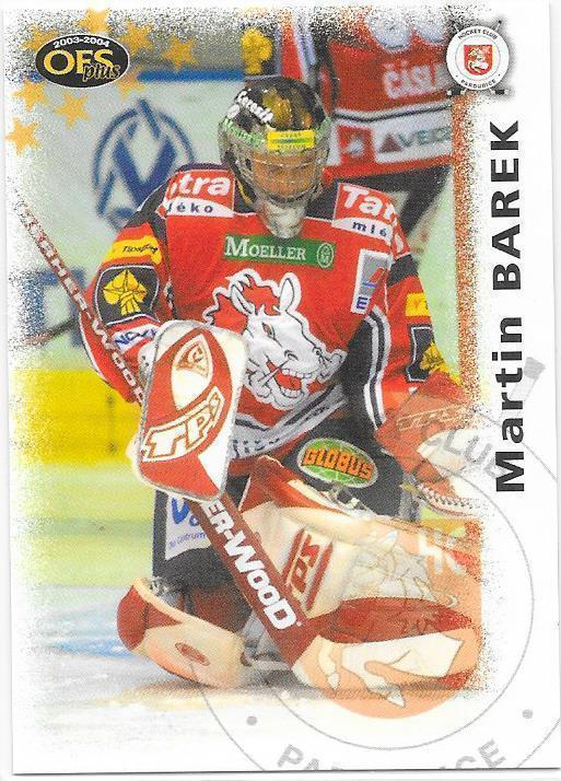 2003-04 OFS Plus #46 Martin Barek Pardubice TSEKKI MV