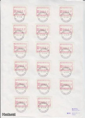 1989 10p Framoja puolikuuloistoina 17 kpl