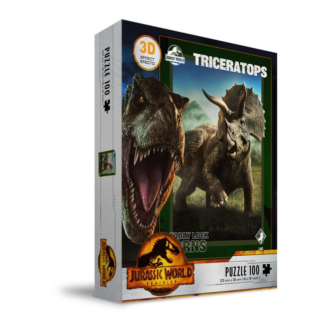 JURASSIC WORLD TRICERATOPS 3D EFFECT PUZZE	(21 619)	3d palap