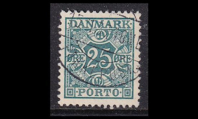 Tanska PORTO_30 o 25 öre vih.sininen ruututausta (1934)