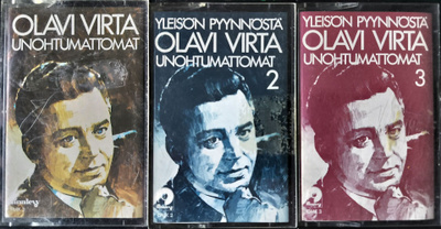 OLAVI VIRTA -UNOHTUMATTOMAT 1, 2 ja 3-Yhteensä 3 Kasettia