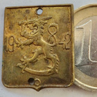 VANHA Talkoo Merkki 1942 Suomen Leijona Ommeltava kiinni - pikkukuva 1
