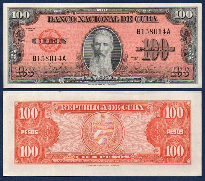 Kuuba Cuba 100 Pesos 1959 P93 UNC-