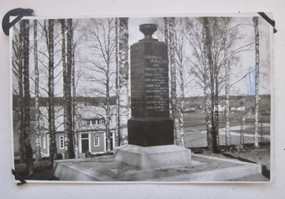 VANHA Valokuva Muistomerkki 1918 ym Mäntsälä? 1930-l