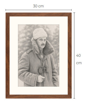 Uusi Mannerheim art print kehystetty 30 cm x 40 cm