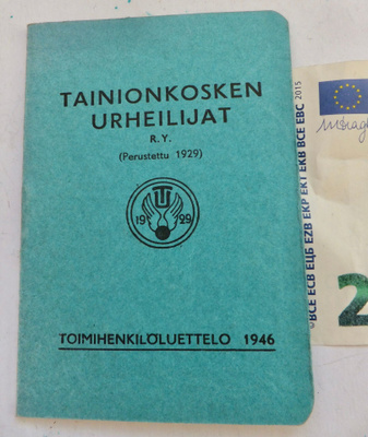 Toimihenkilöluettelo Tainionkosken Urheilijat Imatra 1946