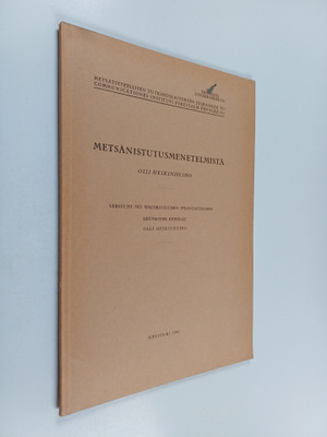Olli Heikinheimo : Metsänistutusmenetelmistä