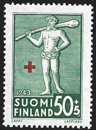 1943 Punainen Risti  Lappi 50 + 5 p **  LaPe 271