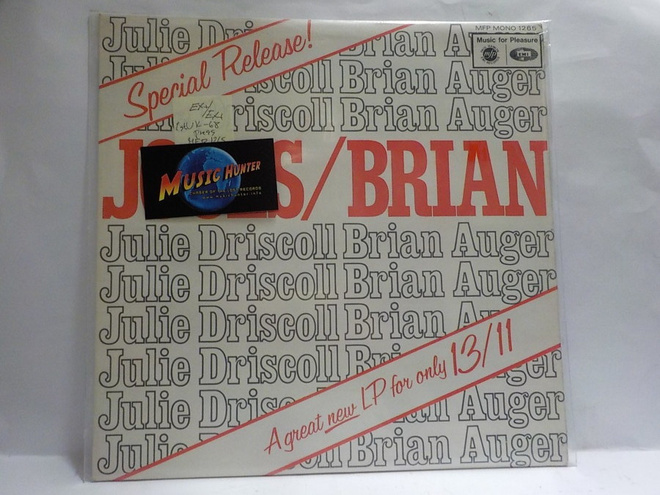 JULIE DRISCOLL / BRIAN AUGER  - JOOLS/BRIAN EX+/EX+ LP