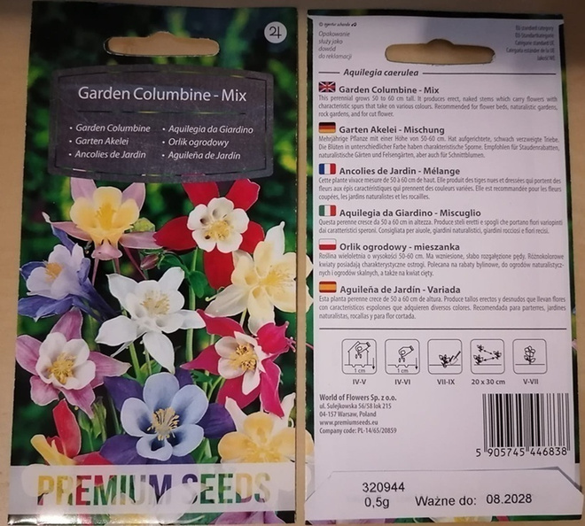 Akileija "Garden Columbine - Mix" - siemenet #